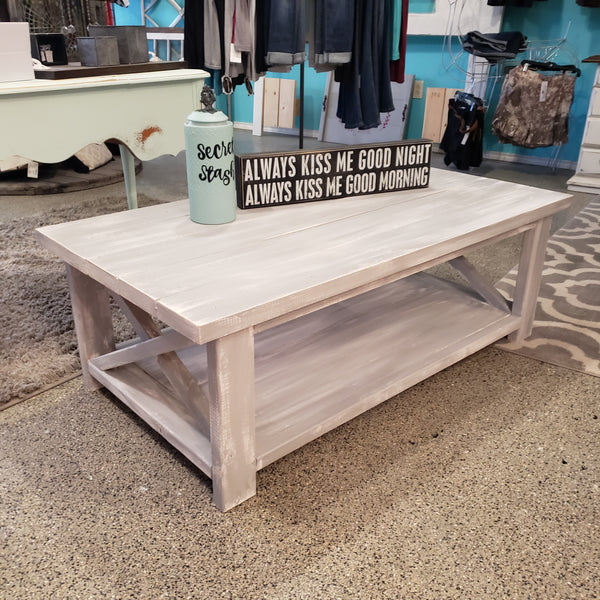 F105 Custom Built Coffee Table NOT AVAILABLE FOR SHIPPING Located in Farmersville, TX