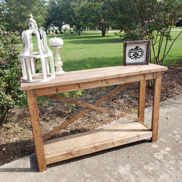 Custom Built Entry Table NOT AVAILABLE FOR SHIPPING Located in Farmersville, TX