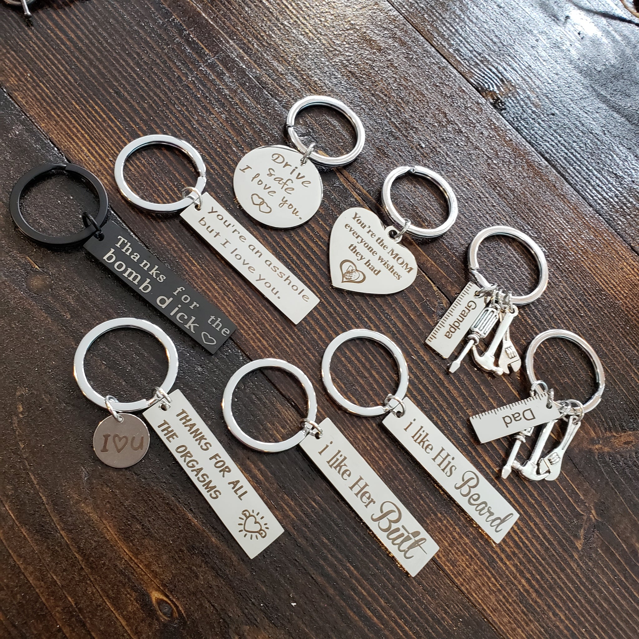 Sassy Metal Keychains #KC5