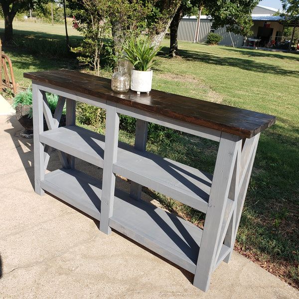 Custom Built Entry Table NOT AVAILABLE FOR SHIPPING Located in Farmersville, TX