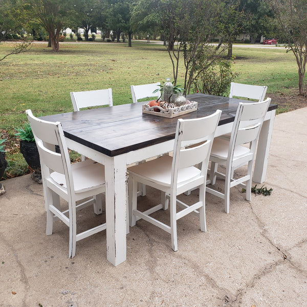 Custom Built Farmhouse Table & Bench NOT AVAILABLE FOR SHIPPING Located in Farmersville, TX