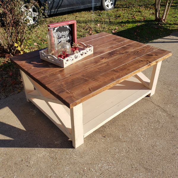 F105 Custom Built Coffee Table NOT AVAILABLE FOR SHIPPING Located in Farmersville, TX