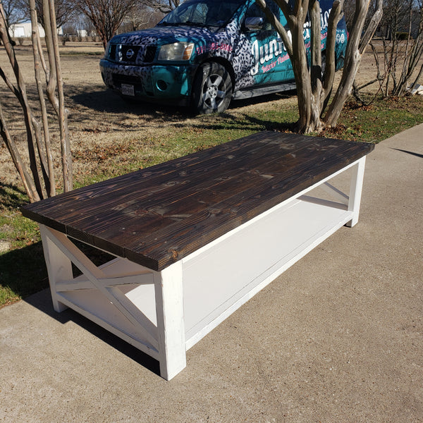 F105 Custom Built Coffee Table NOT AVAILABLE FOR SHIPPING Located in Farmersville, TX