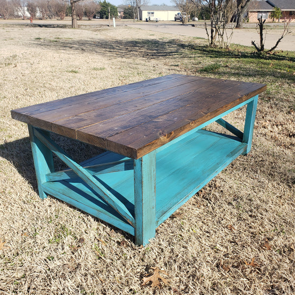 F105 Custom Built Coffee Table NOT AVAILABLE FOR SHIPPING Located in Farmersville, TX