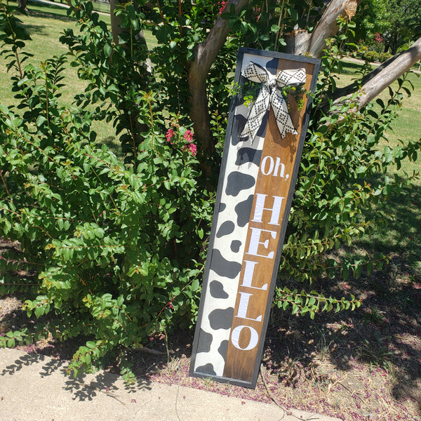 Cow Print Porch Leaner