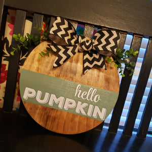 Hello Pumpkin Door Hanger