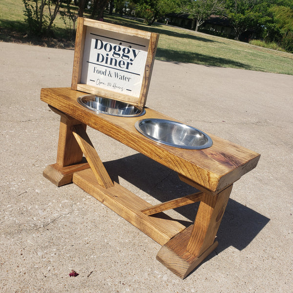 Dog Bowl Stand Set