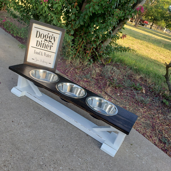 Dog Bowl Stand Set