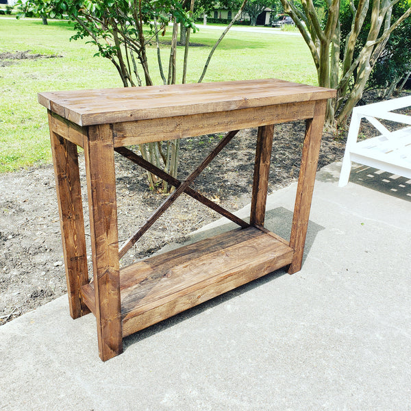 Custom Built Entry Table NOT AVAILABLE FOR SHIPPING Located in Farmersville, TX
