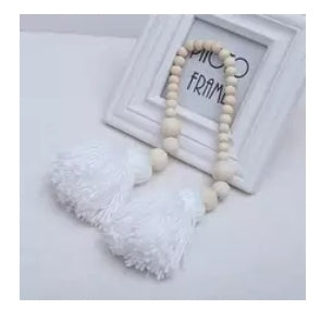 Farmhouse Tassel w/ Wood Decor