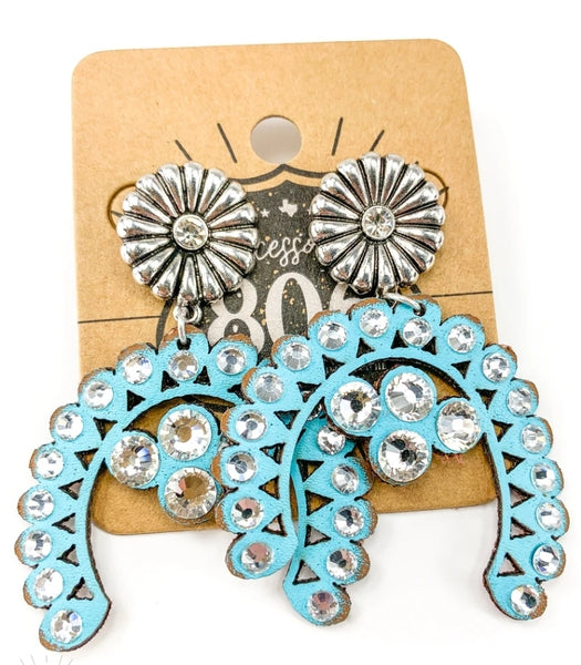 Leather Squashblossom Earring #8700
