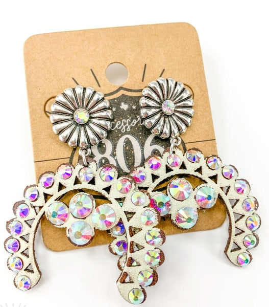 Leather Squashblossom Earring #8700