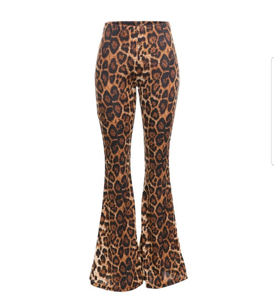 Leopard Print Bell Bottoms #58739