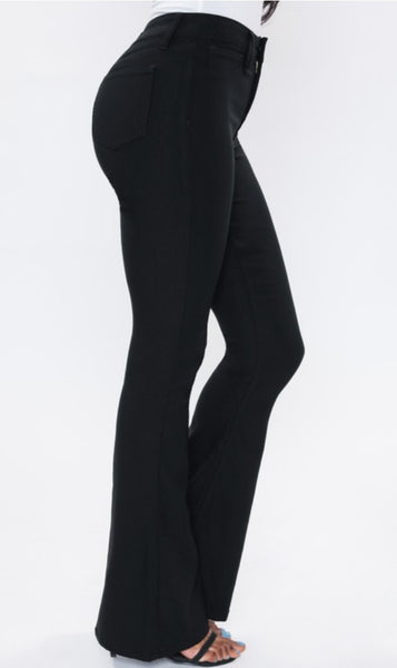 Black Hyper Stretch Flair Jeans #4649