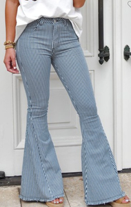 J101 Blue pin striped jeans