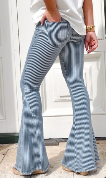 J101 Blue pin striped jeans