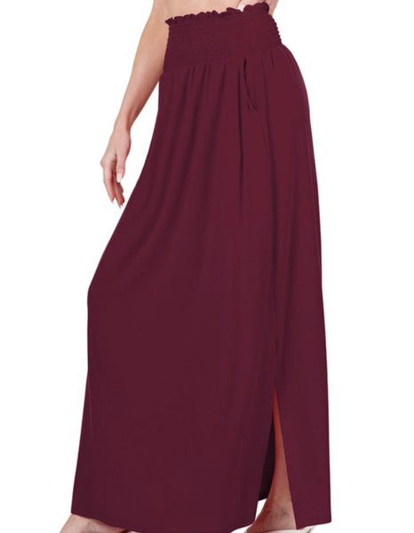 Maxi skirt with pockets #s199