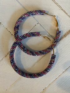 Rhinestone Hoop Earrings