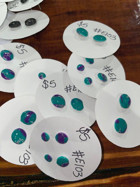 Clay earrings #E103