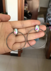 Druzy Hoop Earrings #E122