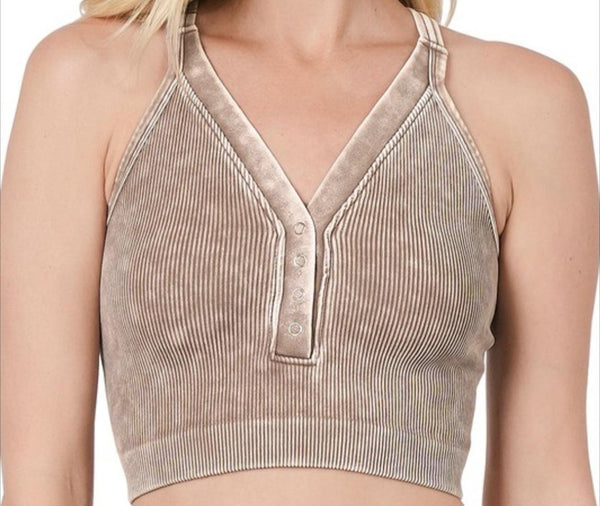 Ribbed Cropped Tank Top #S198