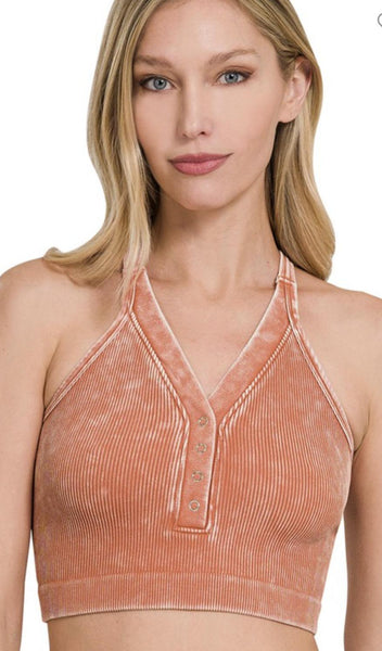 Ribbed Cropped Tank Top #S198