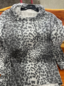 Grey Leopard Hoodie