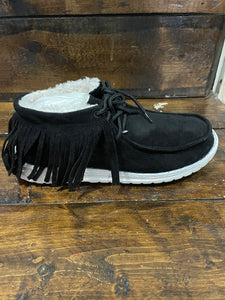 Black Fringe Shoe #GJ102