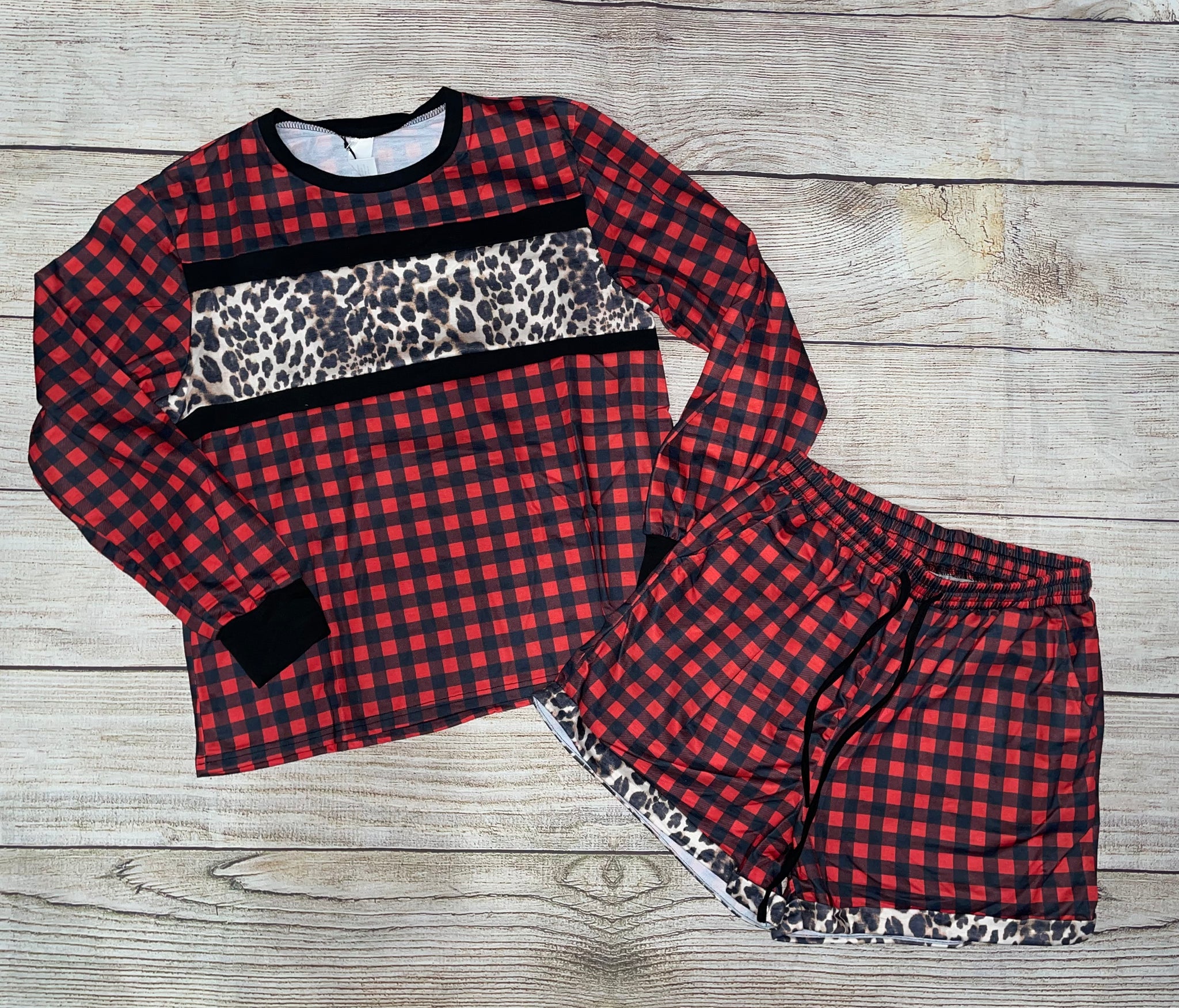 Buffalo Plaid Lounge Set #S126