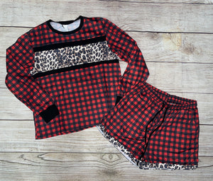 Buffalo Plaid Lounge Set #S126